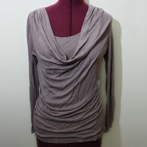 Loft Light Purple Cowl Neck Shirt, size M